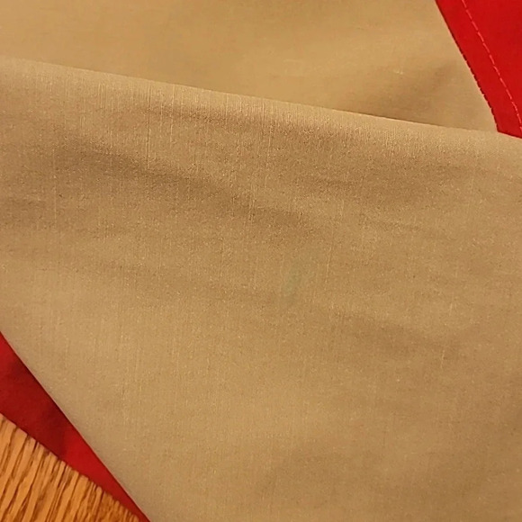 Men's small Mother Karen's pullover windbreaker jacket 80s red and tan LOT F10 - Picture 10 of 10